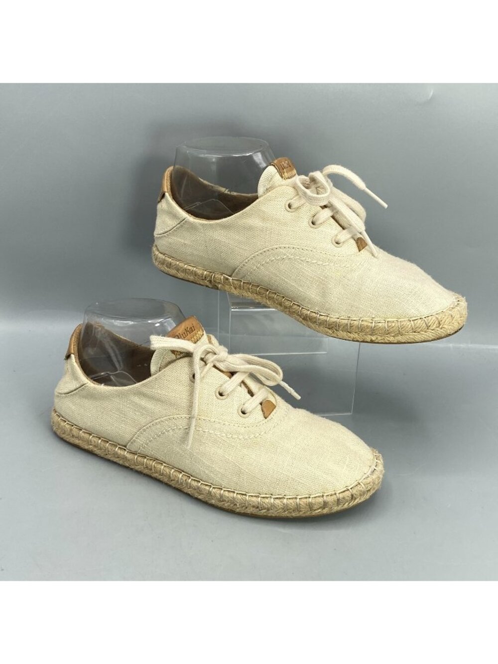 OluKai Kaula Pa'a Lī 20463-2020 Espadrille Shoes Women 6.5 Beige Casual Shoe